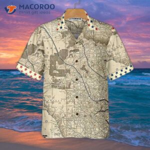 old map of texas vintage hawaiian shirt unique for lovers 2