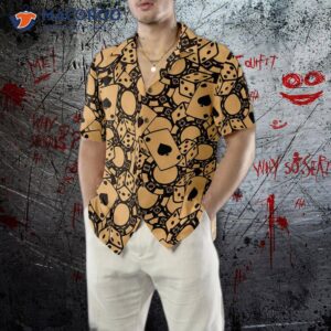 old retro poker hawaiian shirt for 4