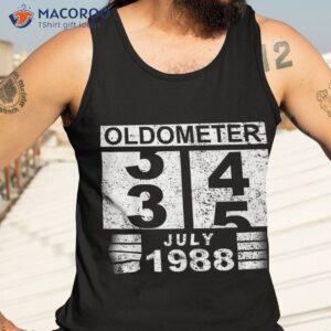 oldometer 34 35 born in july 1988 funny 35th birthday shirt tank top 3