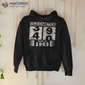 oldometer 39 40 b day made in 1983 funny 40th birthday dad shirt hoodie
