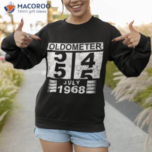 oldometer 54 55 born in july 1968 funny 55th birthday shirt sweatshirt