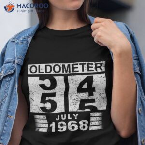 oldometer 54 55 born in july 1968 funny 55th birthday shirt tshirt