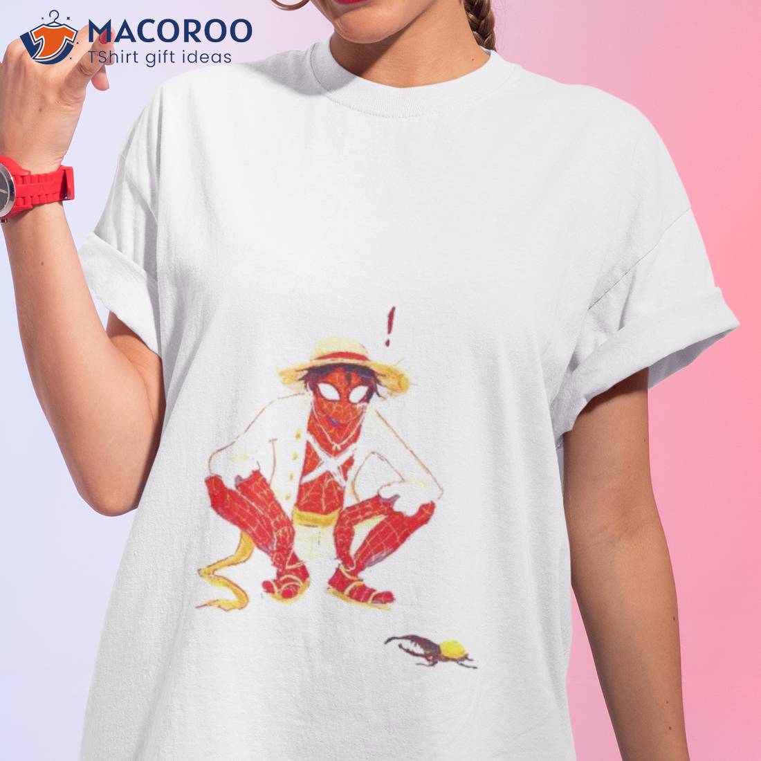 One Piece X Spider Man Across The Spiderverse Funny Collab Shirt One Piece X Spider Man Across The Spiderverse Funny Collab Shirt