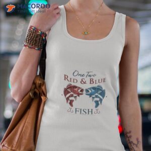 one two red and blue fish shirt tank top 4