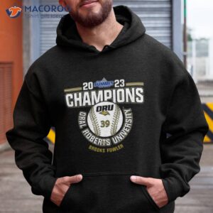 Oral Roberts University Brooks Fowler 2023 Ncaa Baseball Summit League Champions Shirt 1 oral roberts university brooks fowler 2023 ncaa baseball summit league champions shirt hoodie