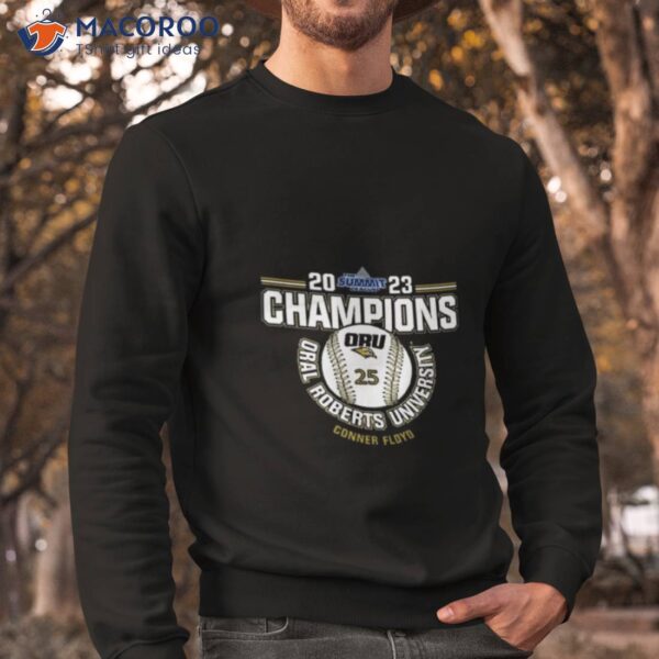 Oral Roberts University Conner Floyd 2023 Ncaa Baseball Summit League Champions Shirt