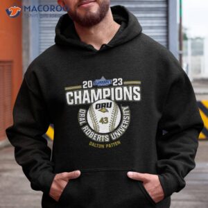 oral roberts university dalton patten 2023 ncaa baseball summit league champions shirt hoodie