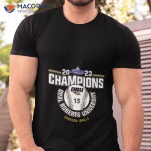 oral roberts university dawson walls 2023 ncaa baseball summit league champions shirt tshirt