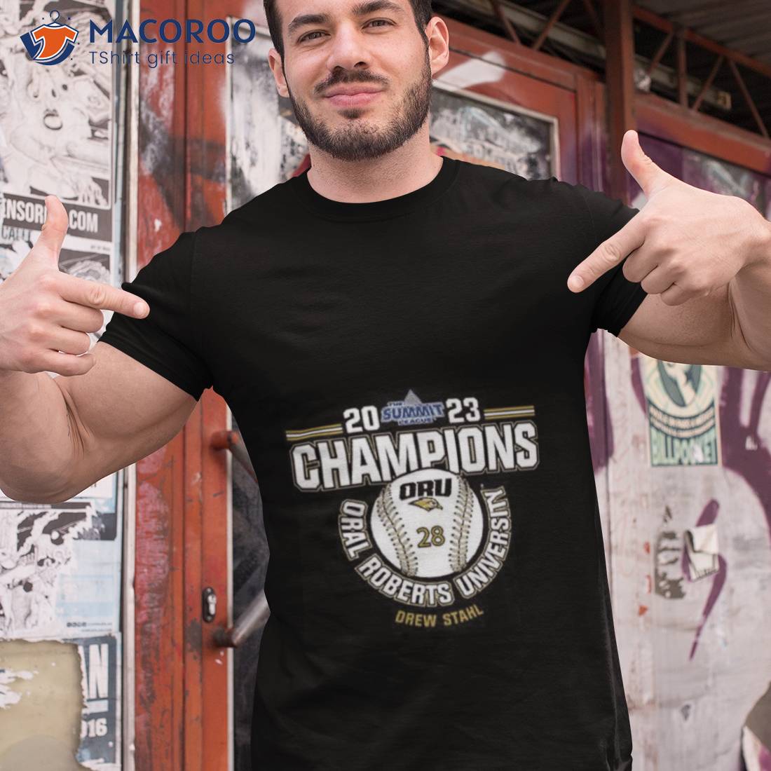 Oral Roberts University Drew Stahl 2023 Ncaa Baseball Summit League Champions Shirt Oral Roberts University Drew Stahl 2023 Ncaa Baseball Summit League Champions Shirt