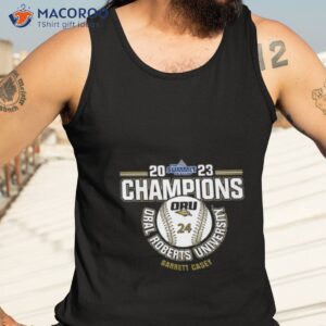 oral roberts university garrett casey 2023 ncaa baseball summit league champions shirt tank top 3