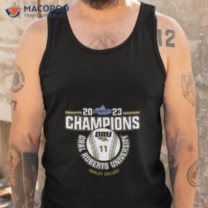 oral roberts university harley gollert 2023 ncaa baseball summit league champions shirt tank top
