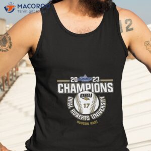 oral roberts university hudson hart 2023 ncaa baseball summit league champions shirt tank top 3