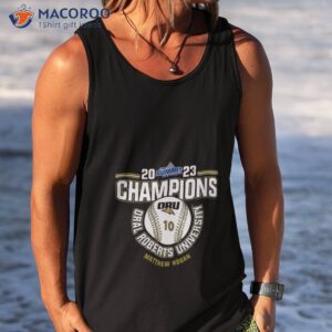 oral roberts university matthew hogan 2023 ncaa baseball summit league champions shirt tank top