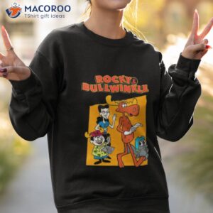 orange design rocky and bullwinkle shirt sweatshirt 2