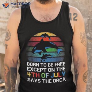 orca 4th of july whale retro kids shirt tank top