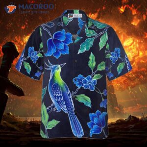 oriental style songbird hawaiian shirt 2