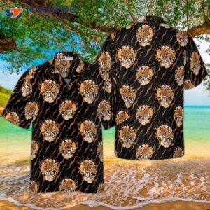 oriental style tiger hawaiian shirt 0