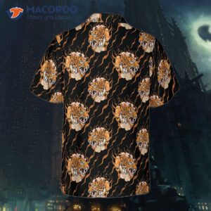 oriental style tiger hawaiian shirt 1