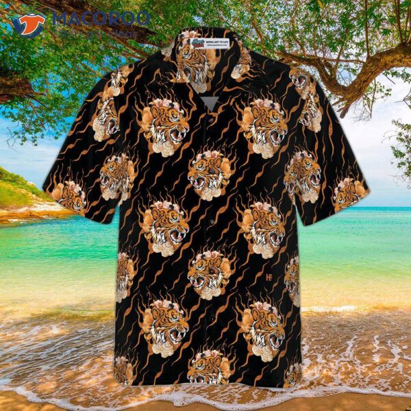 Oriental-style Tiger Hawaiian Shirt