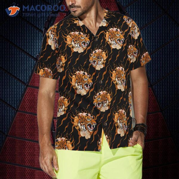 Oriental-style Tiger Hawaiian Shirt