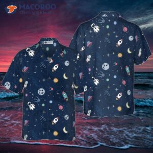outer space hawaiian shirt 0