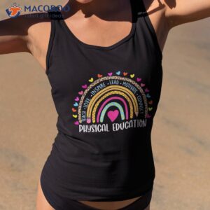 p e teacher boho rainbow funny physical education shirt tank top 2