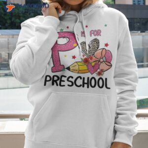 P Is For Preschool Pencil Heart Back To School Teacher Kids Shirt