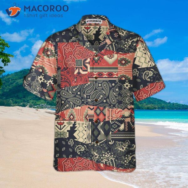 Paisley And Motifs Abstract Pattern Native American Hawaiian Shirt, Unique Gift