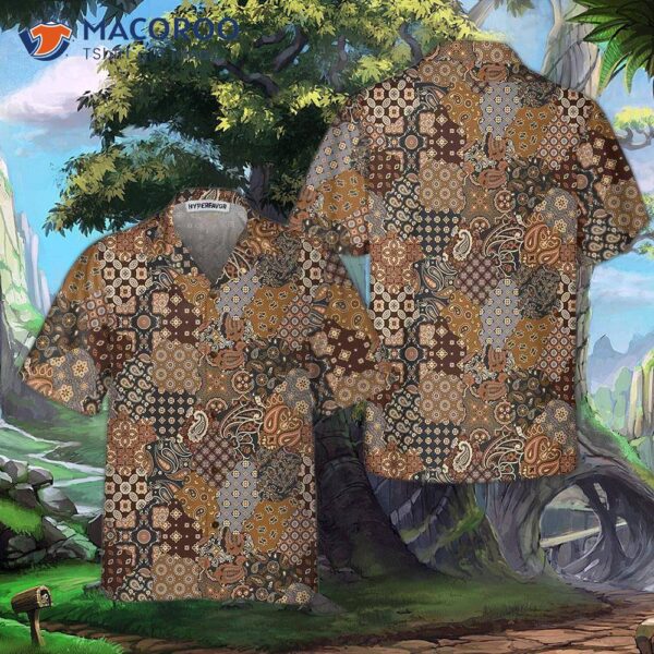 Paisley Geometric Pattern Hawaiian Shirt, Shirt For And , Print