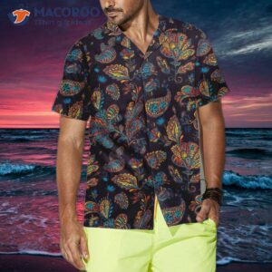 paisley watercolor floral pattern hawaiian shirt shirt for and print 3