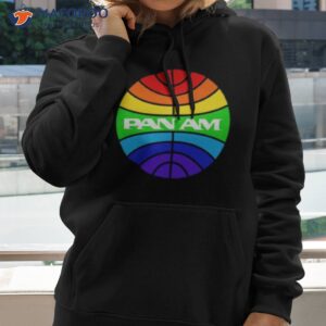 pan am logo rainbow shirt hoodie