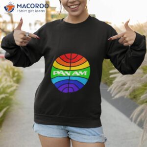 pan am logo rainbow shirt sweatshirt