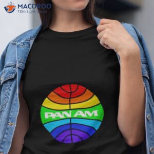 pan am logo rainbow shirt tshirt