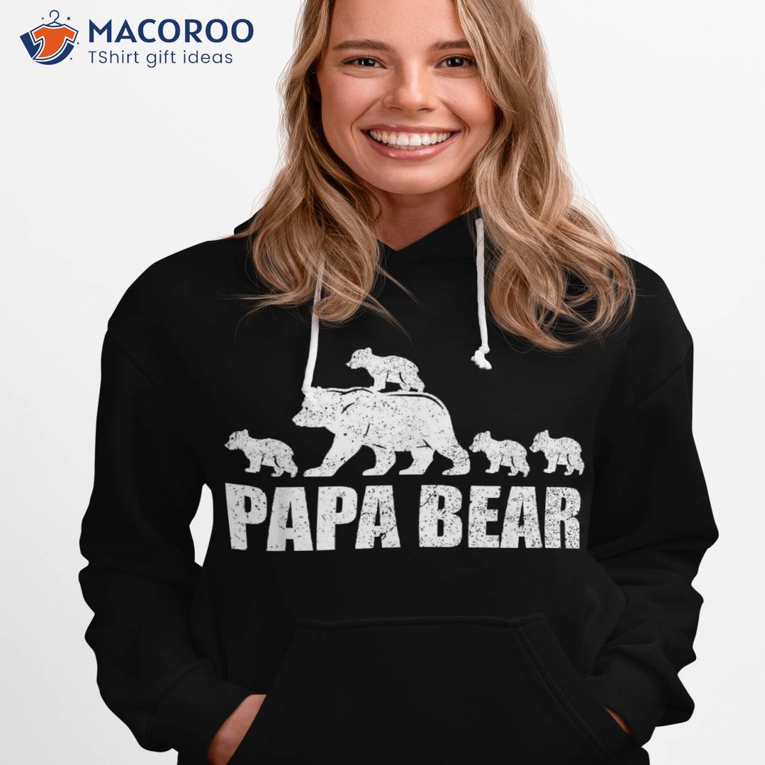  Vintage Papa Bear with Three Cute Bear Cubs Sweatshirt