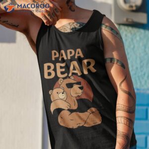 papa bear bears animal pun lover dad father daddy father s shirt tank top 1