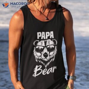 papa bear wearing cool sunglasses fathers day shirt tank top