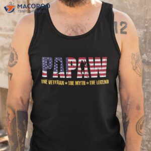 papaw the veteran myth legend fathers day grandpa shirt tank top