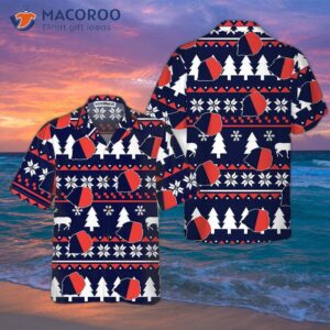 Paris Ugly Christmas Pattern Hawaiian Shirt, French Flag Shirt For