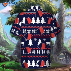 Paris Ugly Christmas Pattern Hawaiian Shirt, French Flag Shirt For