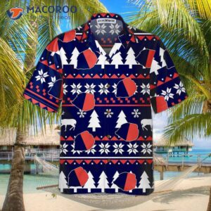 paris ugly christmas pattern hawaiian shirt french flag shirt for 2