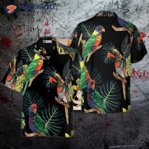 parrots in the tropical rainforest wear hawaiian shirts 0