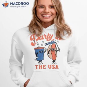 party in the usa 4th of july cute soda and hotdog patriotic shirt hoodie 1
