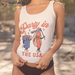 Party In The Usa 4th Of July Cute Soda And Hotdog Patriotic Shirt