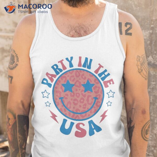Party In The Usa 4th Of July Preppy Smile Shirt