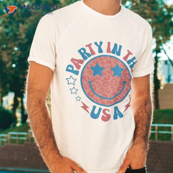 Party In The Usa 4th Of July Preppy Smile Shirts Shirt