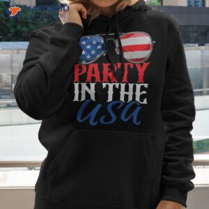 Party In The Usa Funny 4th Of July American Flag Sunglasses Shirt