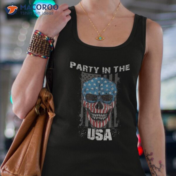 Party In The Usa Happy Vintage American Flag 4th Of July Shirt