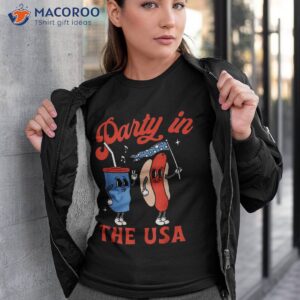party in the usa hot dog coffee patriotic happy 4th of july shirt tshirt 3