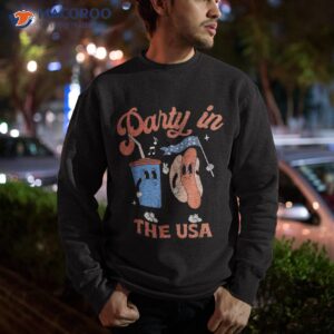 party in the usa shirt 4th of july themed soda and hotdog shirt sweatshirt