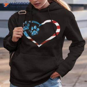Patriot Usa Flag Heart Dog Paw – Lover Shirt Funny